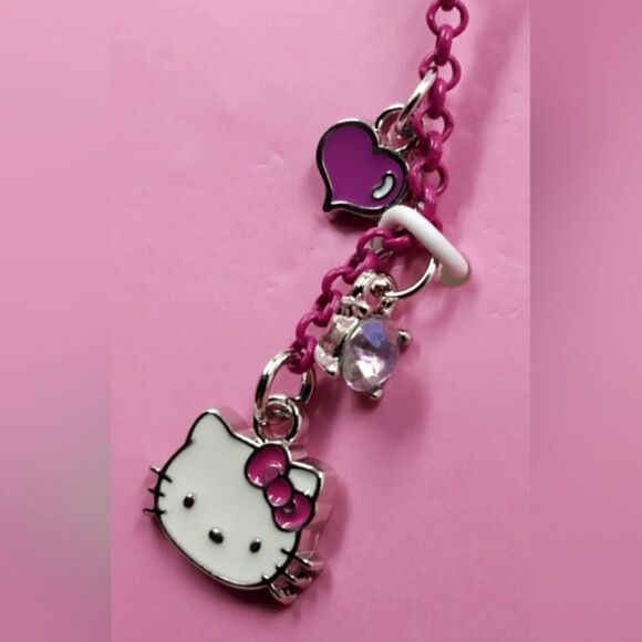 Hello Kitty Sanrio Pink Bow Dangle Earrings Jewelry Kids Girls My Melody Cat - Picture 5 of 8